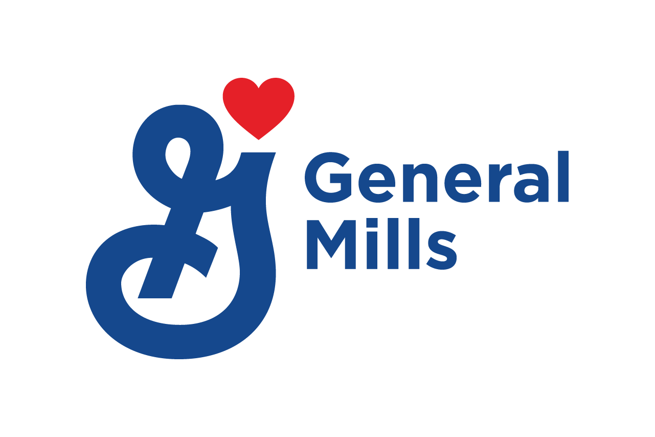 General Mills logo blue and red