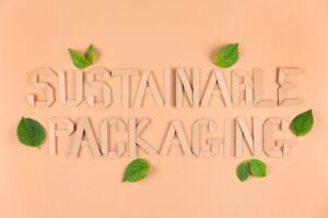 Sustainable Packaging written in cardboard