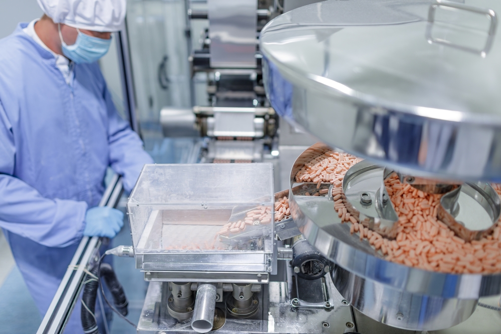 Pharmaceutical manufacturer sorting pills